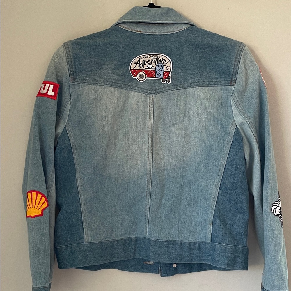 S Reba Denim Jacket with‎ Patches - Vintage Vibes - Picture 5 of 8